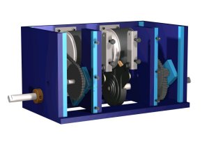 Double Motor Gearbox with Band Brakes Double Motor Gearbox with Band Brakes