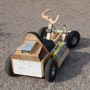 Rear view on Racer showing double motor gearbox Rear view on Racer showing double motor gearbox